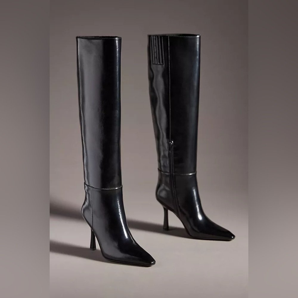 NEW Jeffrey Campbell Sincerely Black knee high boots women size 6